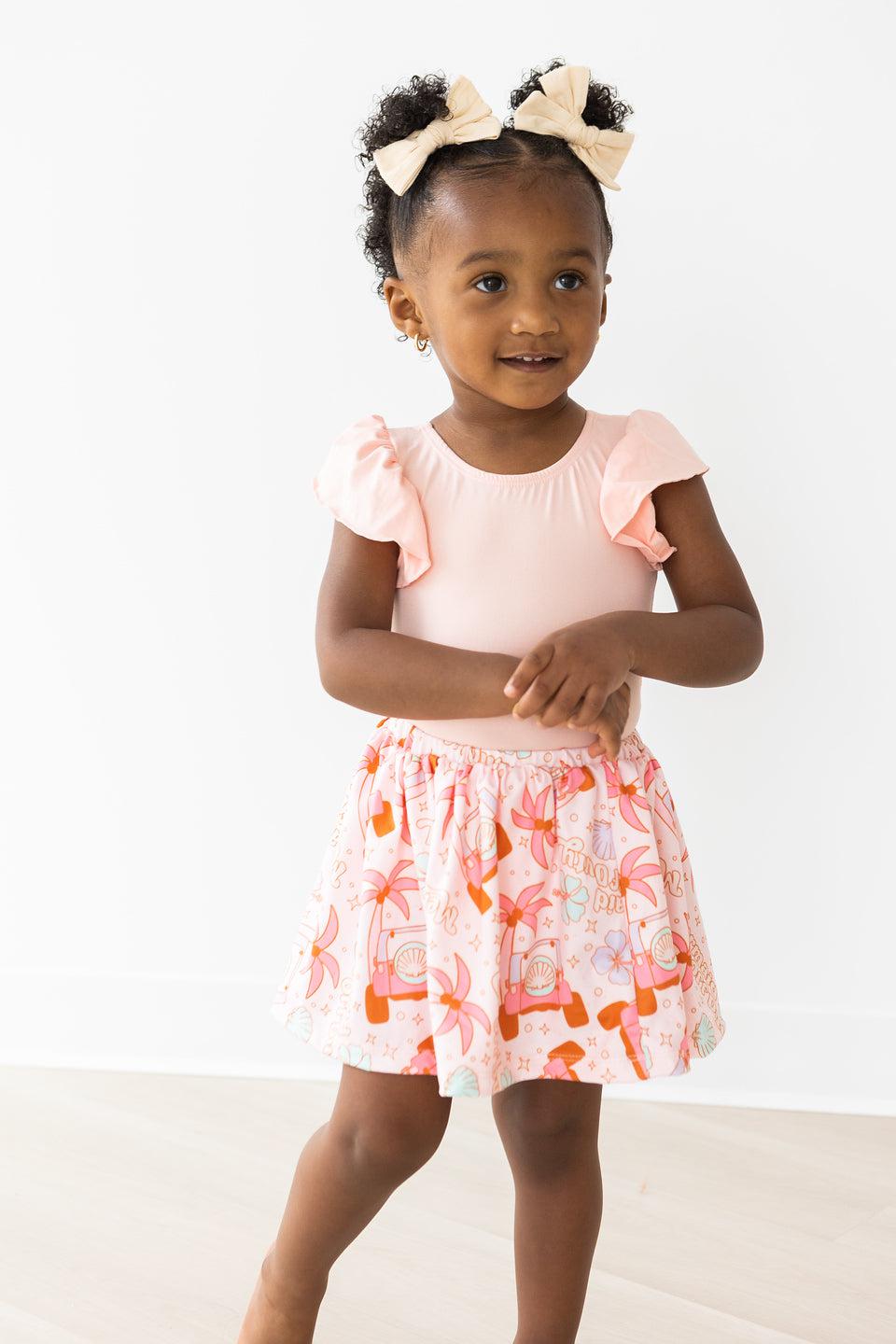 Peach S/S Flutter Sleeve Leotard by Mila & Rose ®