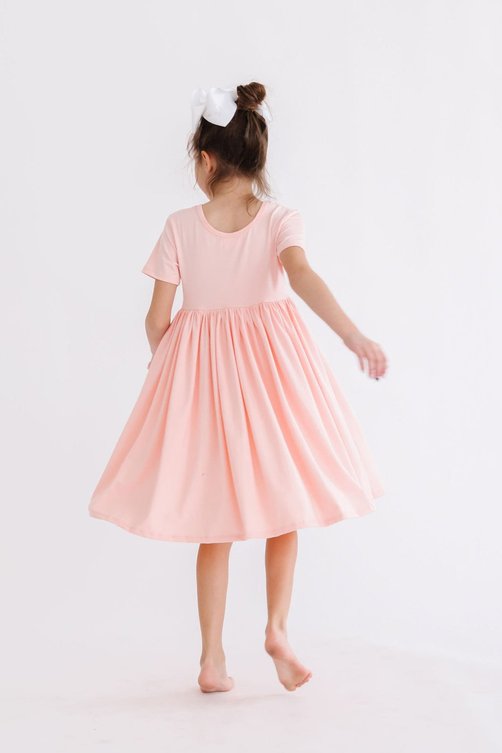 Peach S/S Pocket Twirl Dress by Mila & Rose ®