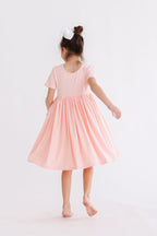 Peach S/S Pocket Twirl Dress by Mila & Rose ®