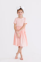 Peach S/S Pocket Twirl Dress by Mila & Rose ®