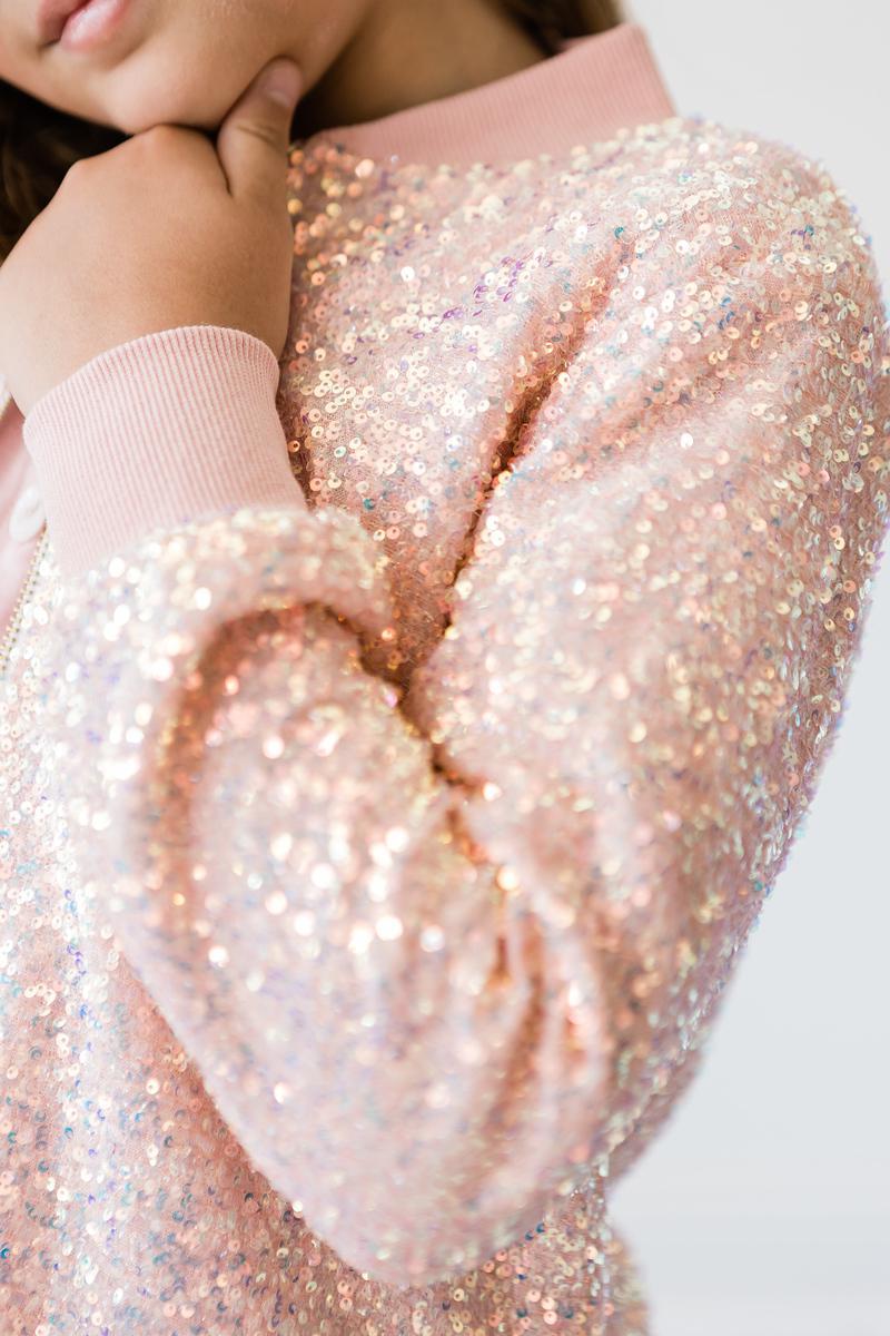 Peach Sequin Jacket by Mila & Rose ®