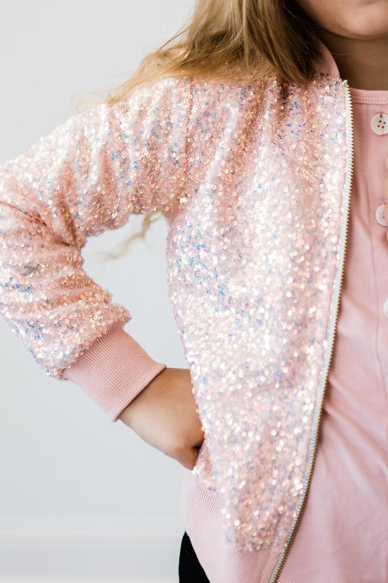 Peach Sequin Jacket by Mila & Rose ®