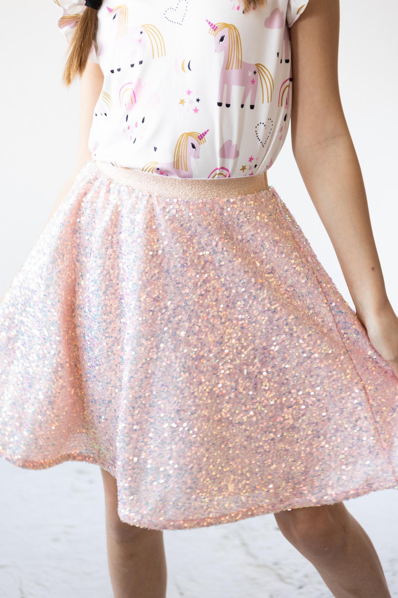 Peach Sequin Twirl Skort by Mila & Rose ®