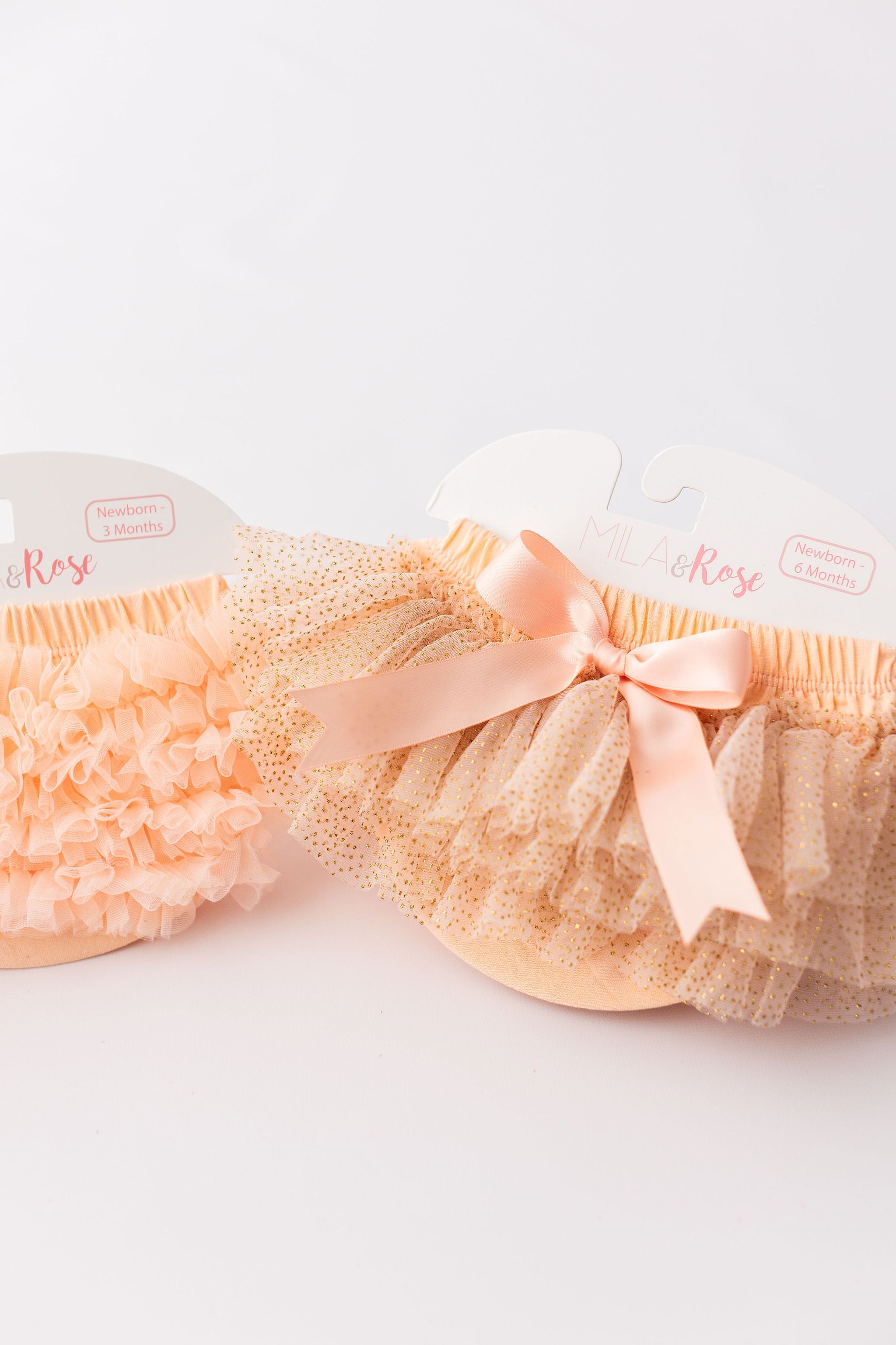 Peach & Gold Glitter Tutu Bloomer by Mila & Rose ®
