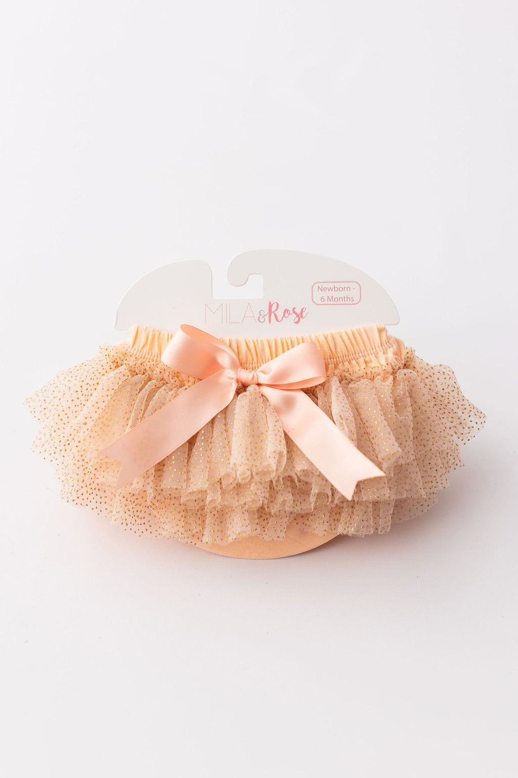 Peach & Gold Glitter Tutu Bloomer by Mila & Rose ®
