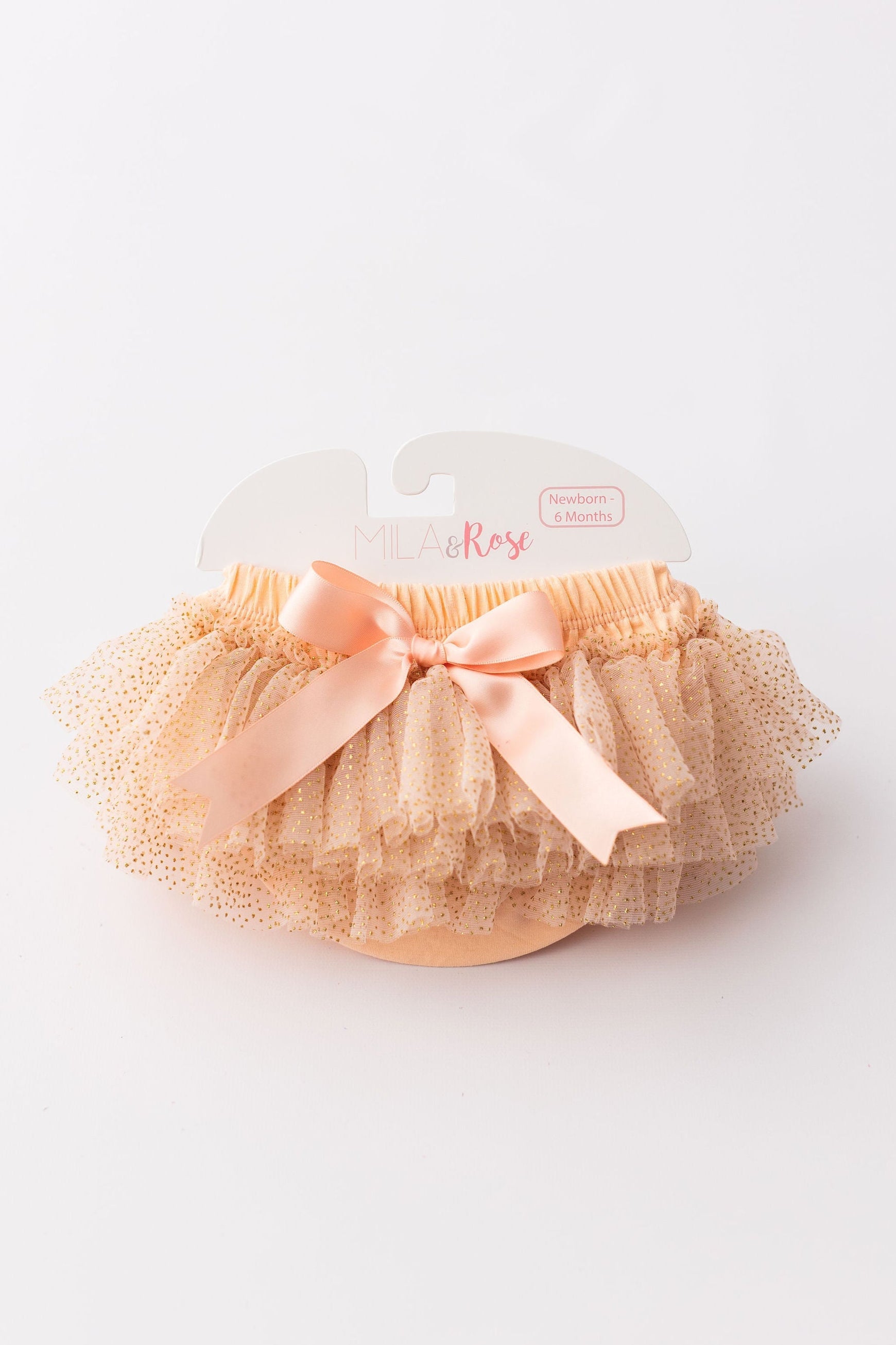 Peach & Gold Glitter Tutu Bloomer by Mila & Rose ®