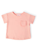 Peach Ruffle Pocket Tee by Mila & Rose ®