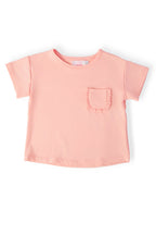 Peach Ruffle Pocket Tee by Mila & Rose ®