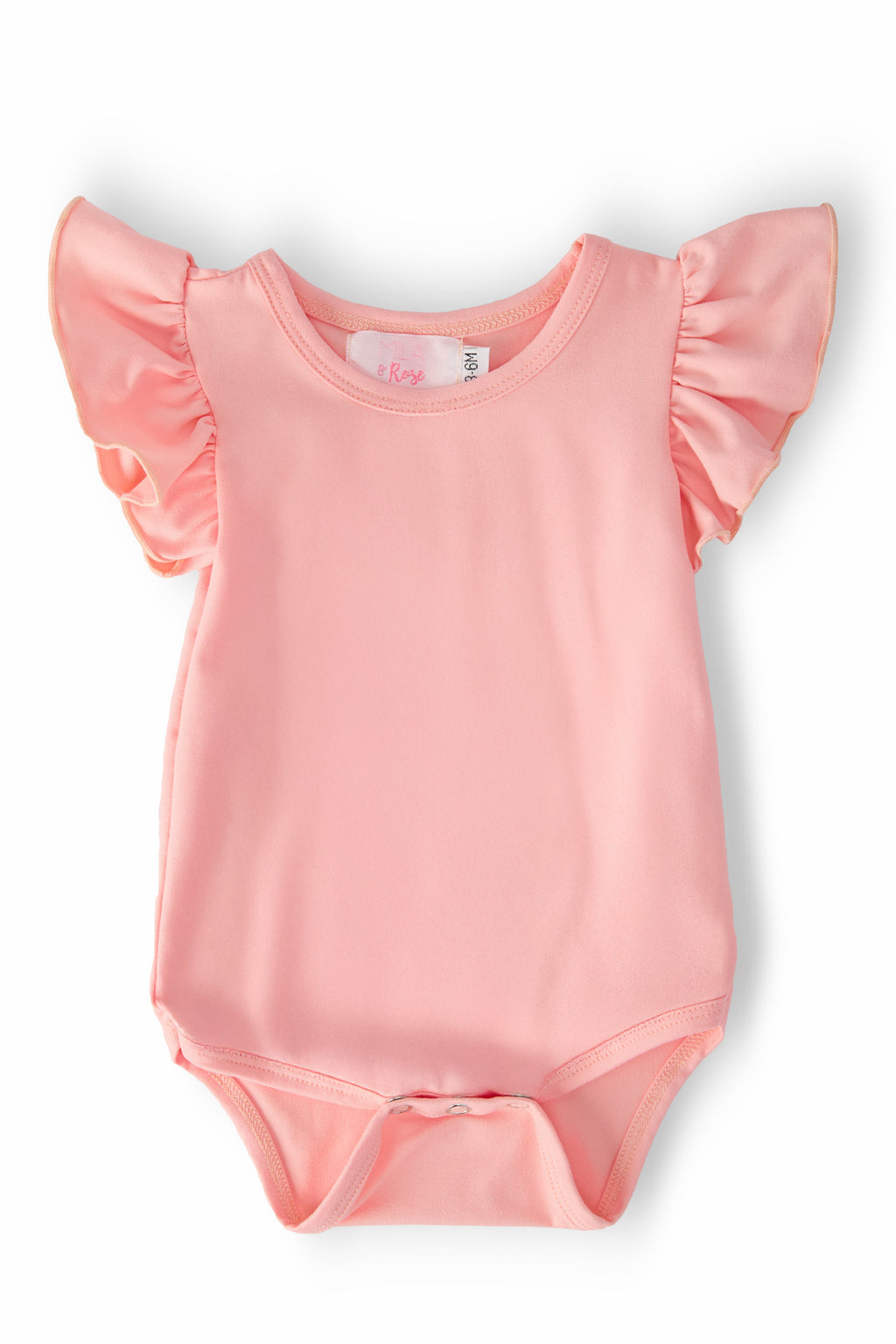 Peach S/S Flutter Bodysuit by Mila & Rose ®