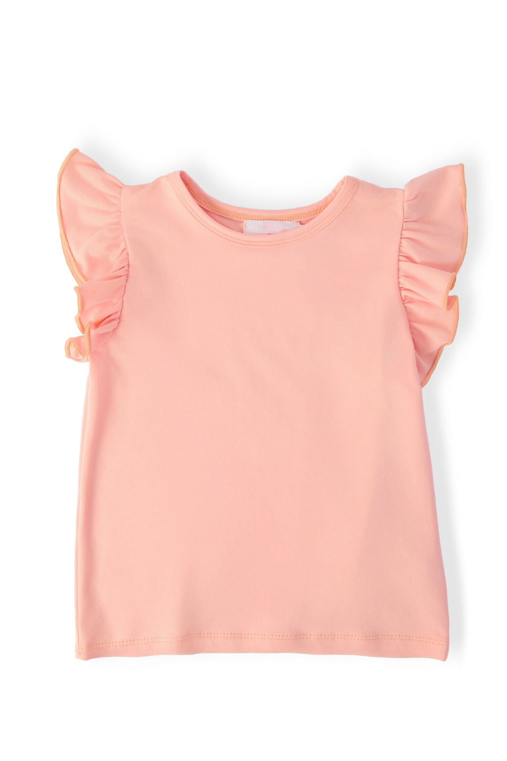Peach S/S Ruffle Tee by Mila & Rose ®