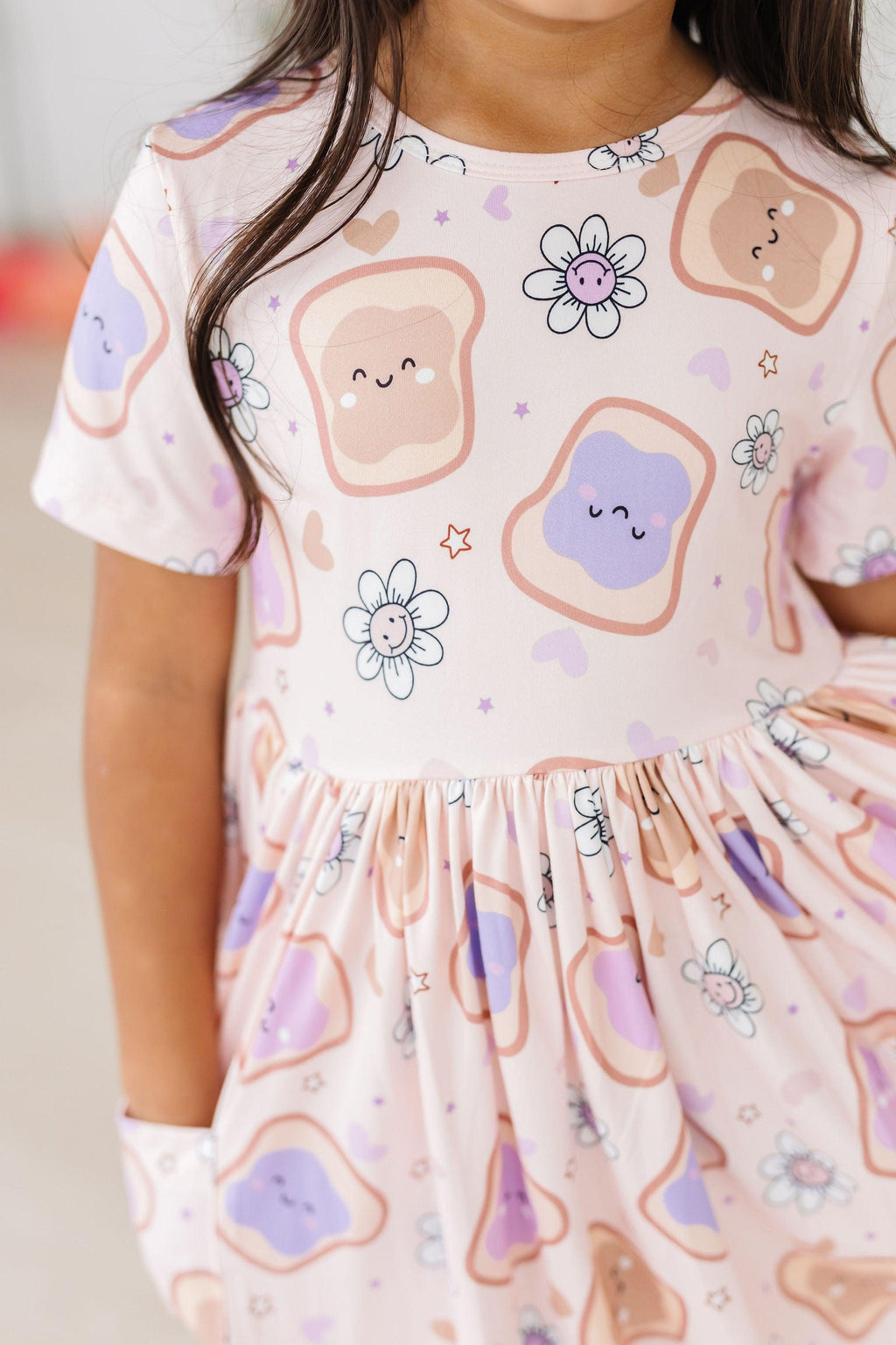 Peanut Butter Jelly Time S/S Pocket Twirl Dress by Mila & Rose ®