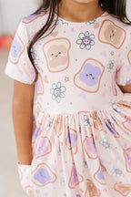 Peanut Butter Jelly Time S/S Pocket Twirl Dress by Mila & Rose ®