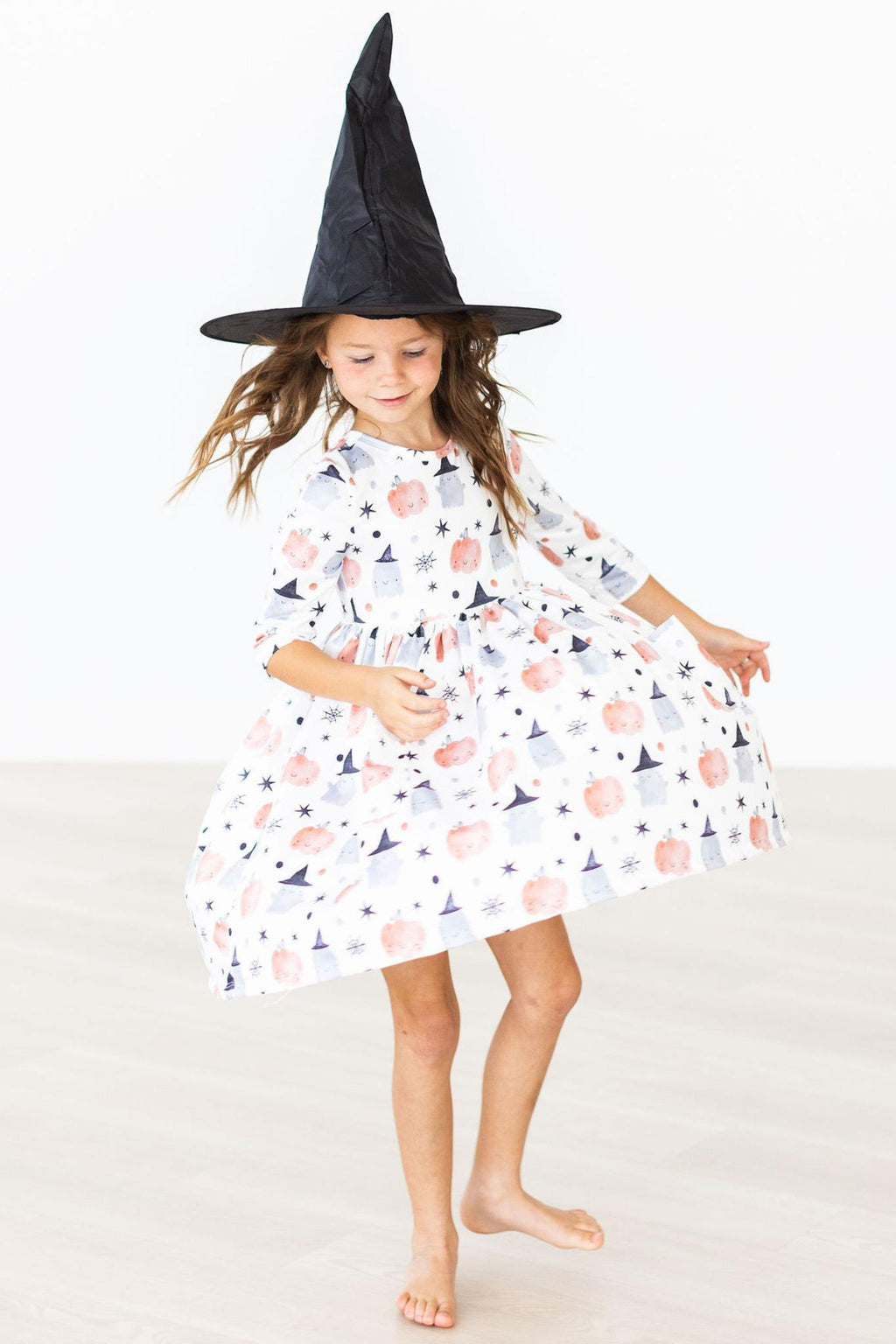 Peek-a-Boo 3/4 Sleeve Pocket Twirl Dress by Mila & Rose ®