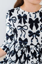 Perfectly Tied 3/4 Sleeve Pocket Twirl Dress by Mila & Rose ®