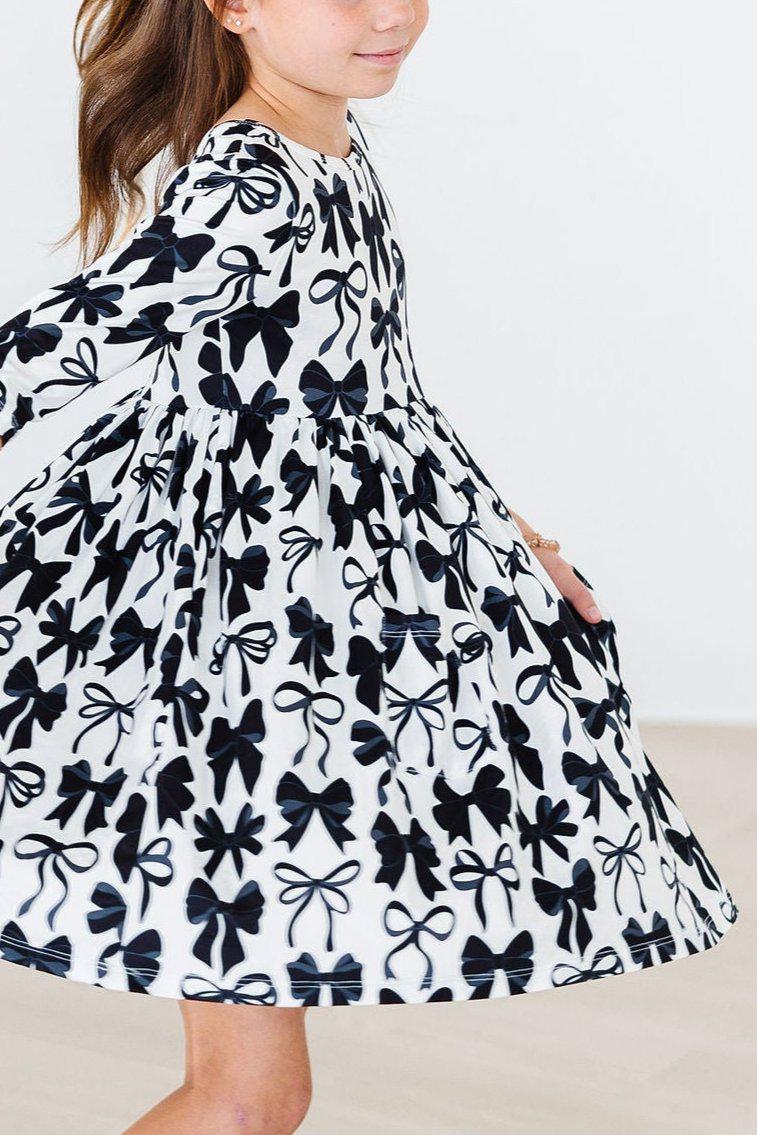 Perfectly Tied 3/4 Sleeve Pocket Twirl Dress by Mila & Rose ®