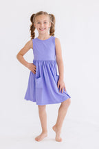 Periwinkle Pocket Tank Twirl Dress by Mila & Rose ®