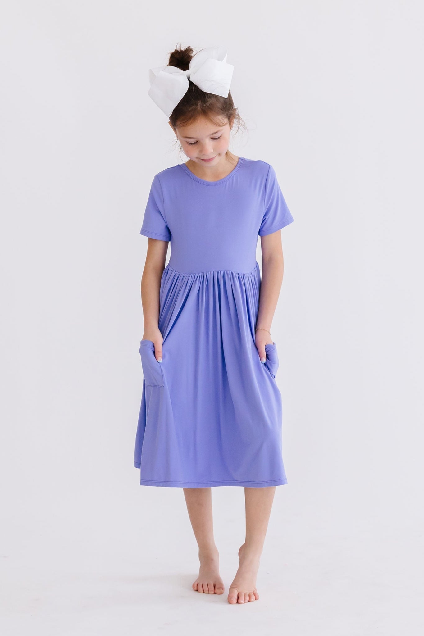 Periwinkle S/S Pocket Twirl Dress by Mila & Rose ®
