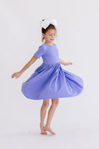 Periwinkle S/S Pocket Twirl Dress by Mila & Rose ®