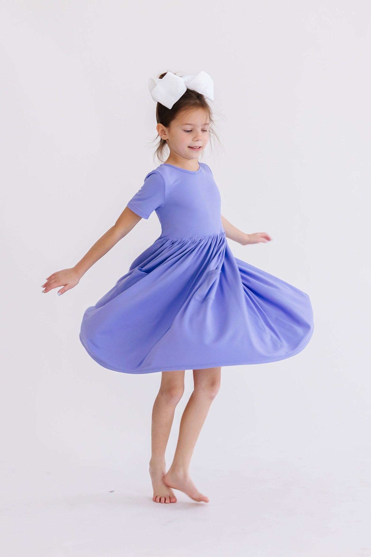 Periwinkle S/S Pocket Twirl Dress by Mila & Rose ®