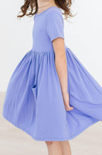 Periwinkle S/S Pocket Twirl Dress by Mila & Rose ®