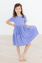 Periwinkle S/S Pocket Twirl Dress by Mila & Rose ®