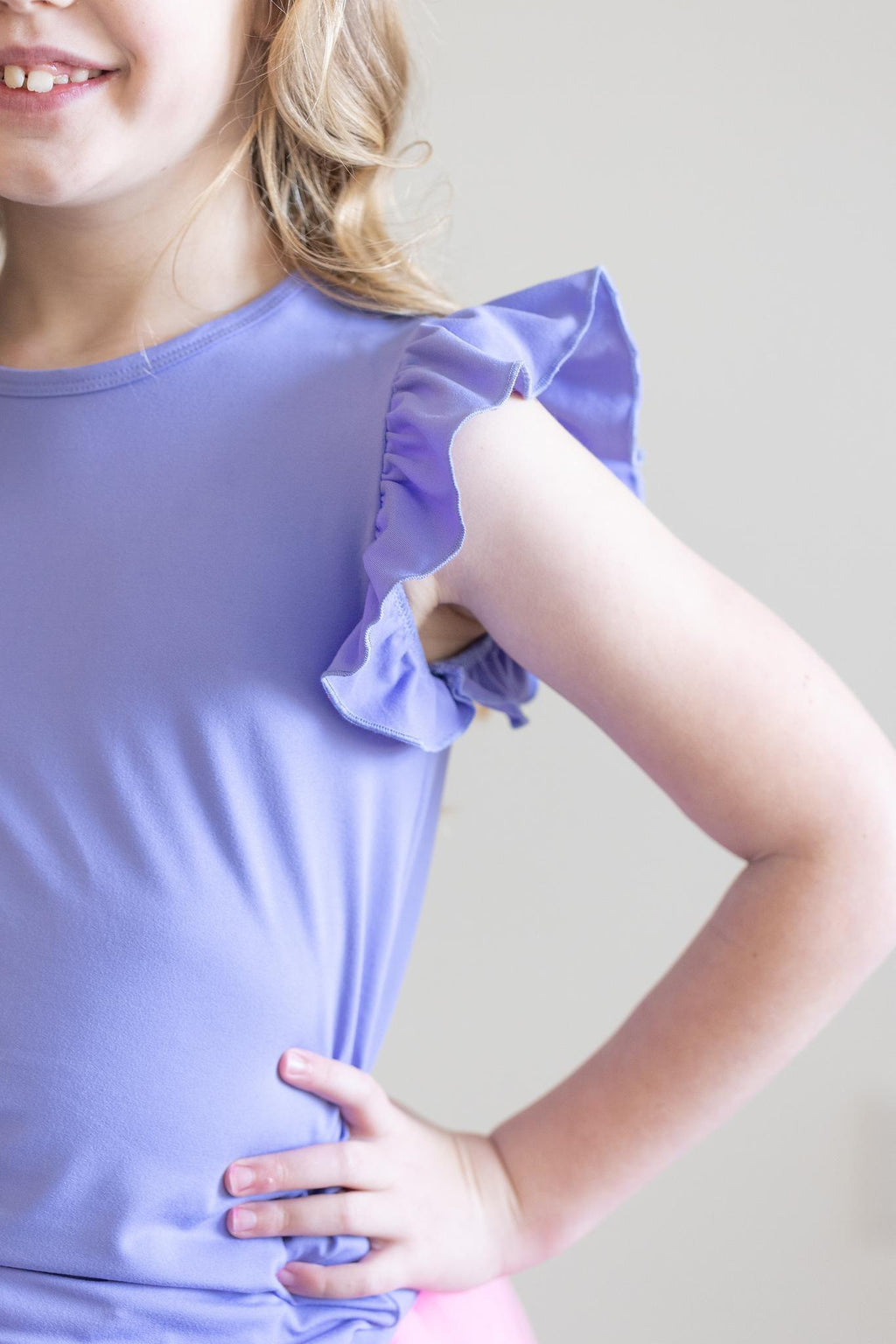 Periwinkle S/S Ruffle Tee by Mila & Rose ®