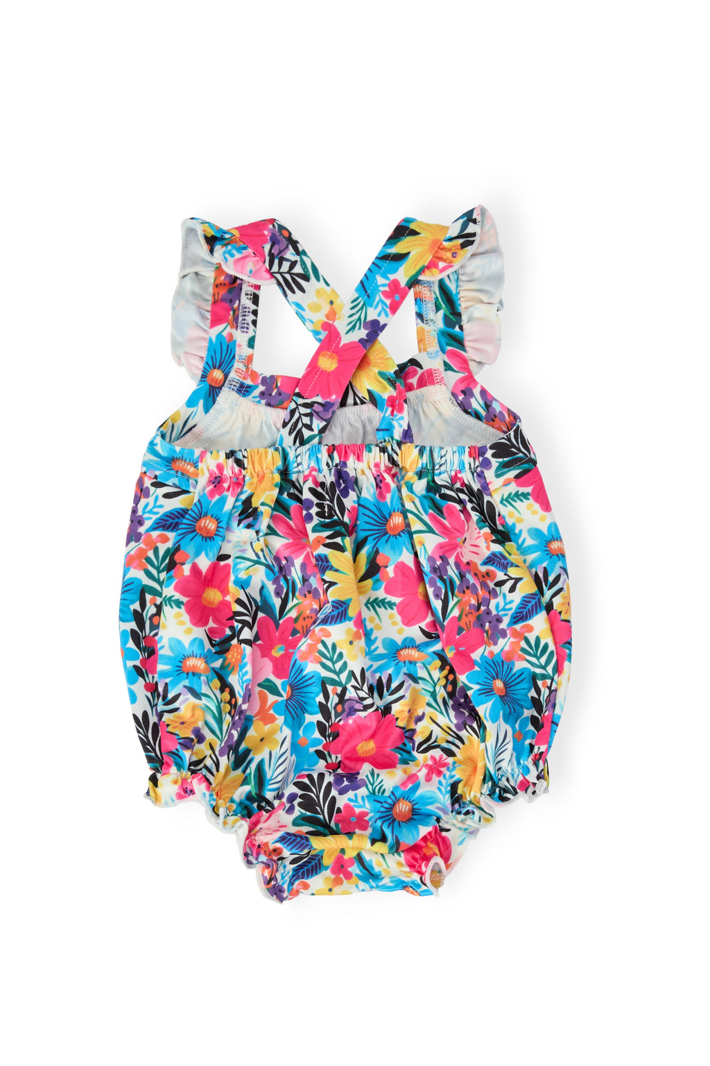 Petal Paradise Ruffle Cross Back Romper by Mila & Rose ®