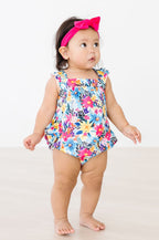 Petal Paradise Ruffle Cross Back Romper by Mila & Rose ®