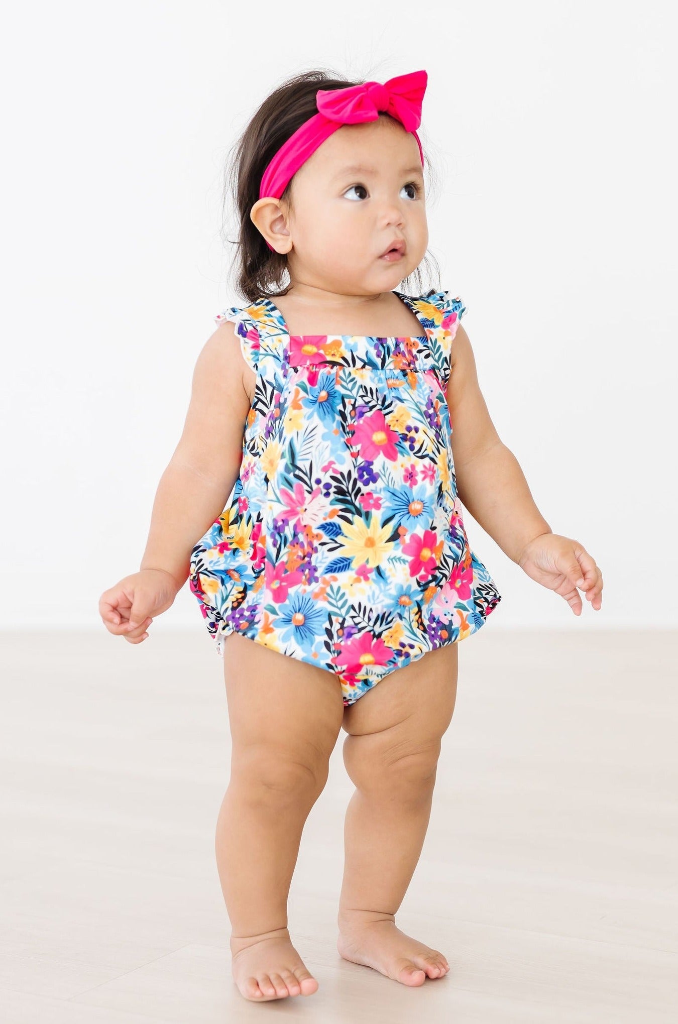 Petal Paradise Ruffle Cross Back Romper by Mila & Rose ®