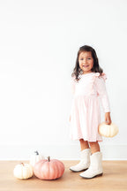 Petal Pink L/S Ruffle Twirl Dress by Mila & Rose ®