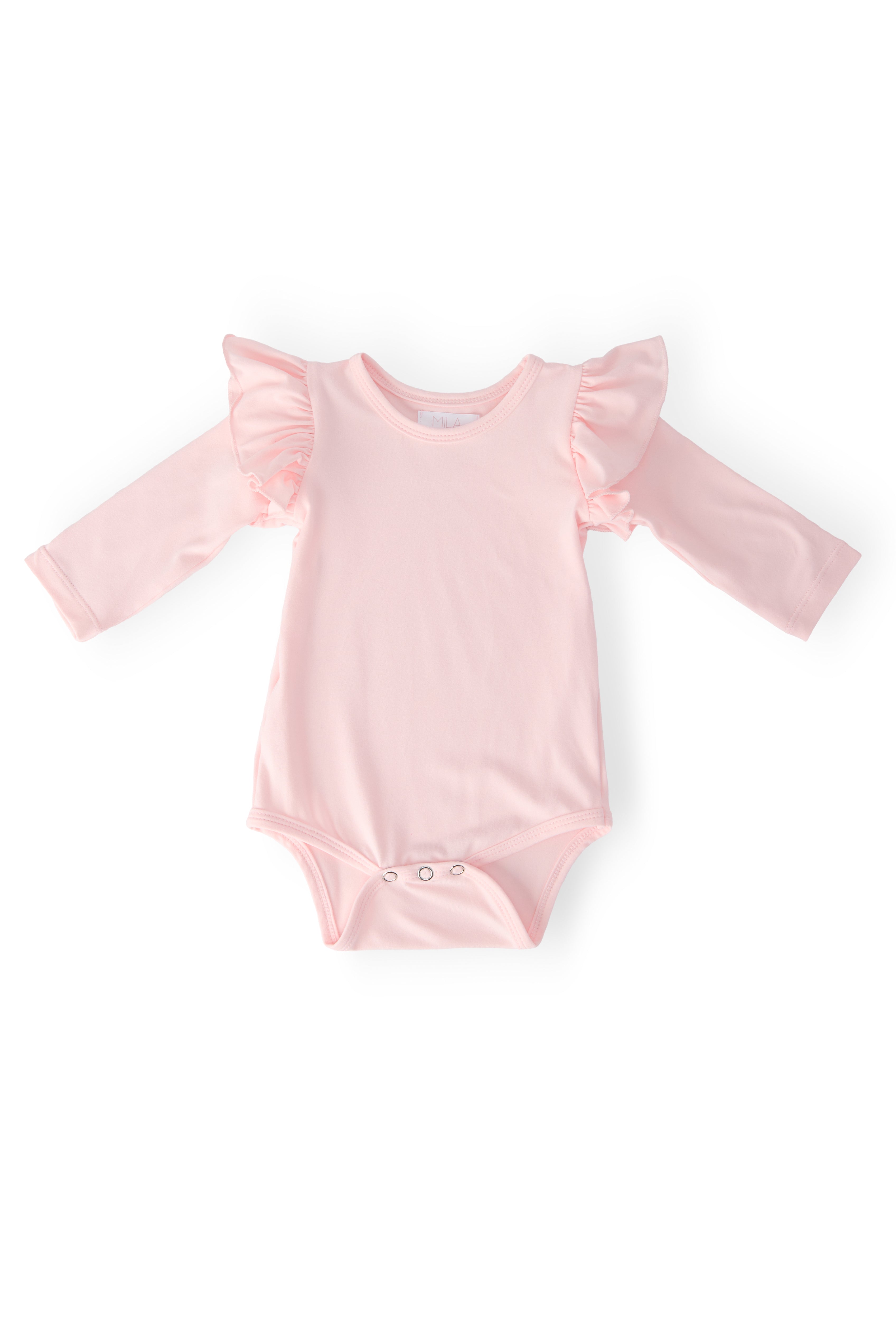 Petal Pink L/S Flutter Bodysuit by Mila & Rose ®