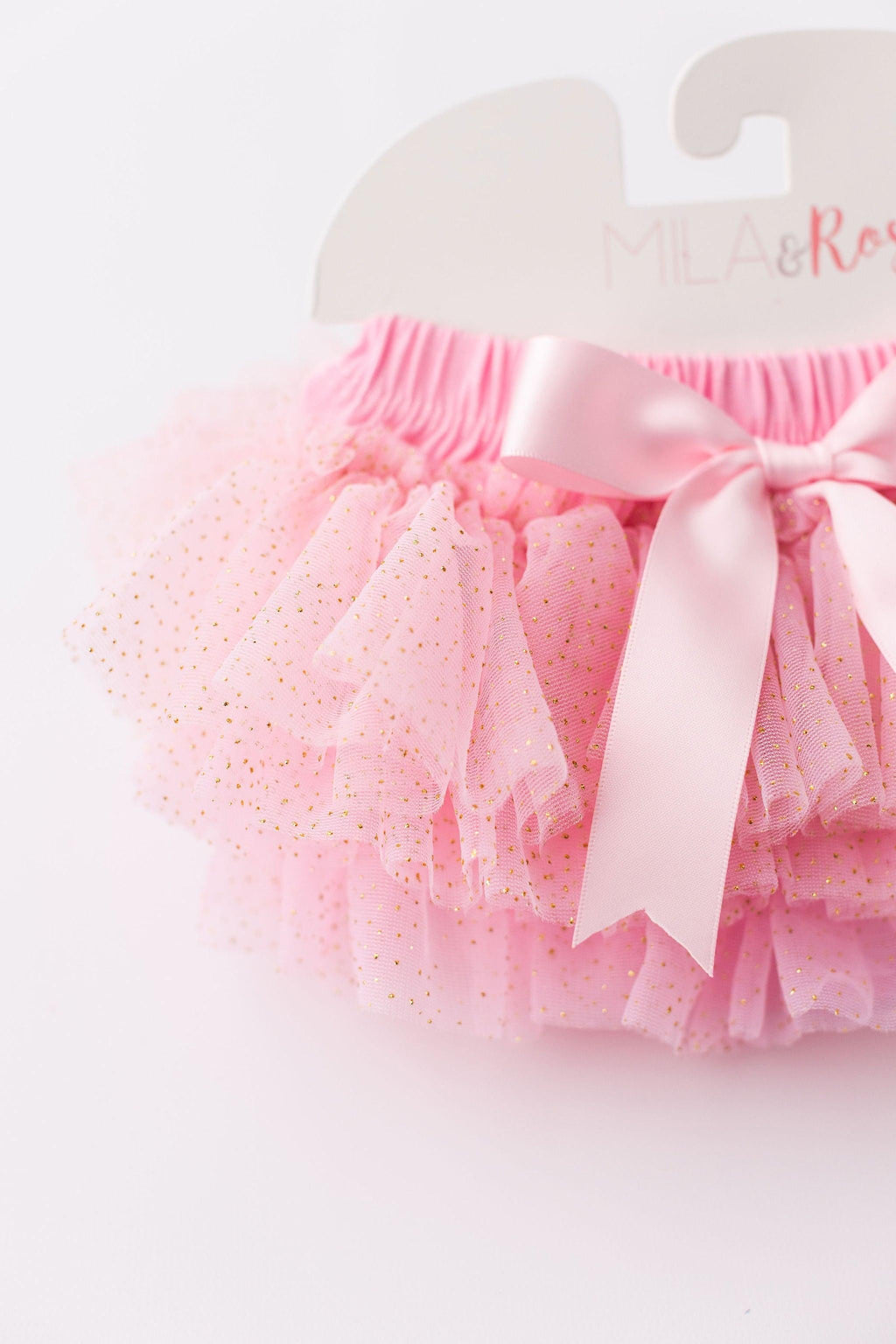 Pink & Gold Glitter Ruffle Tutu Bloomer by Mila & Rose ®