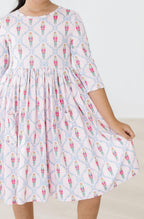 Pink Nutcracker 3/4 Sleeve Pocket Twirl Dress by Mila & Rose ®