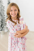 Pink Nutcracker 3/4 Sleeve Pocket Twirl Dress by Mila & Rose ®