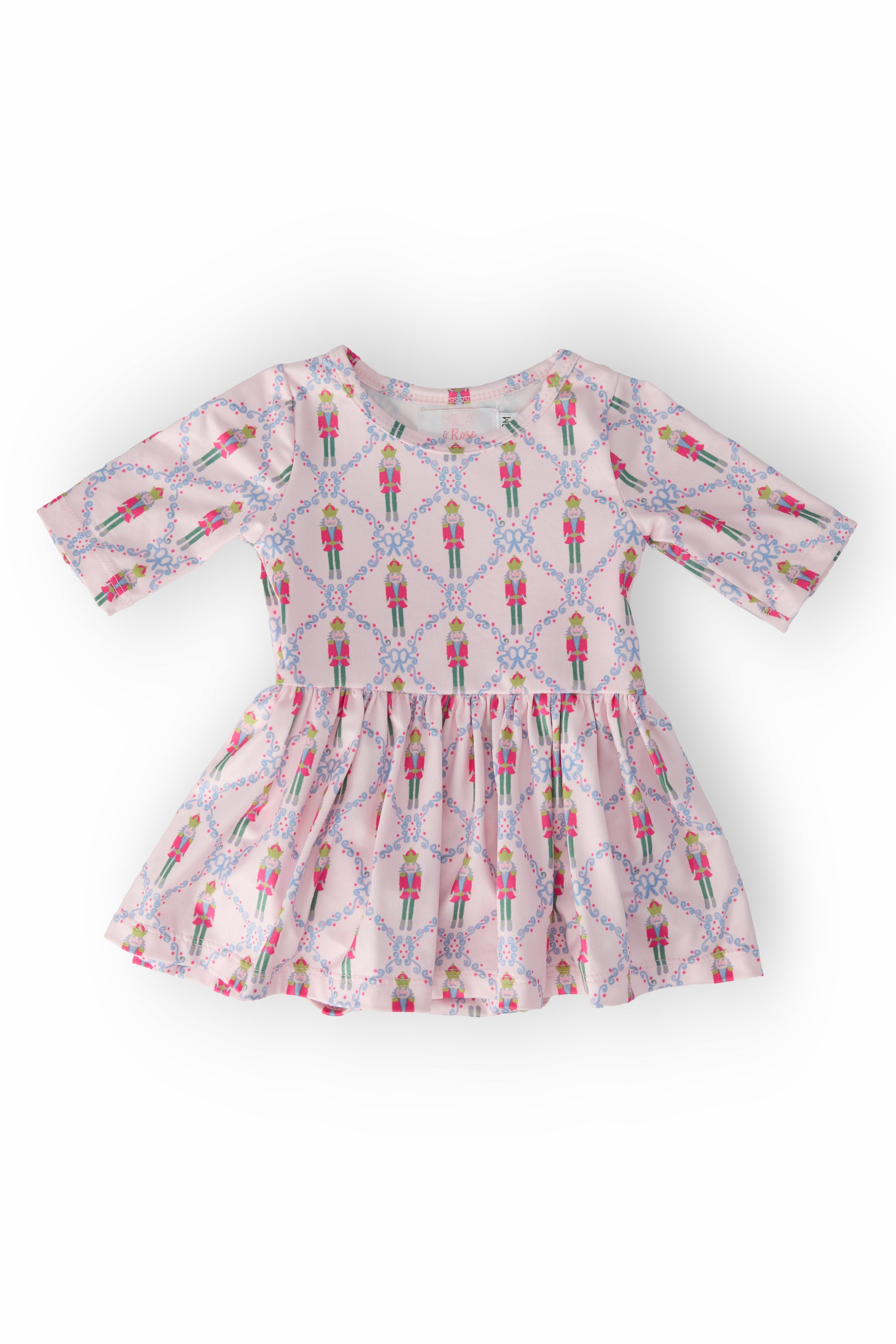 Pink Nutcracker 3/4 Sleeve Twirl Bodysuit by Mila & Rose ®