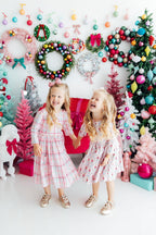 Pink Plaid 3/4 Sleeve Pocket Twirl Dress by Mila & Rose ®