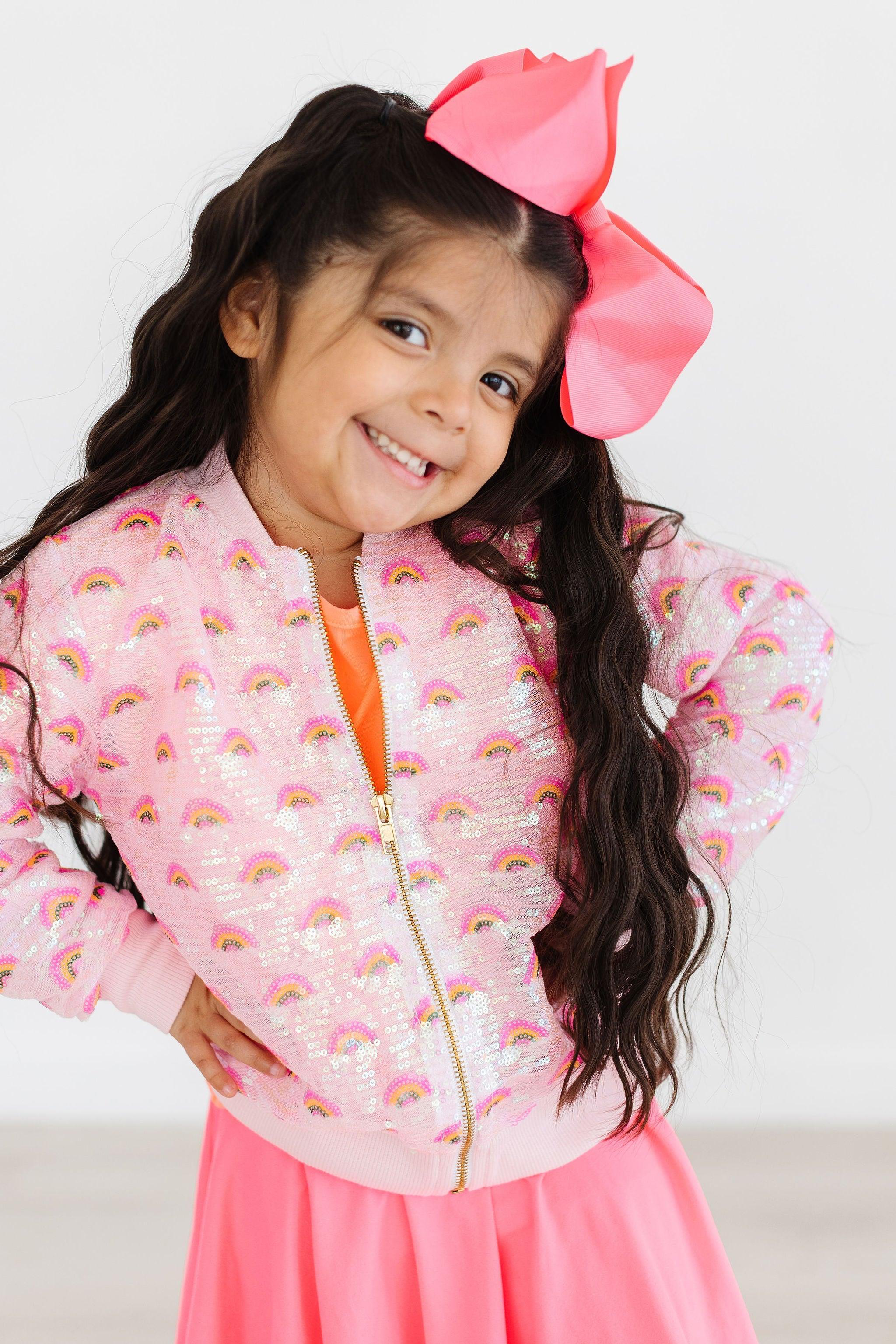 Pink Rainbow Sequin Jacket by Mila & Rose ®