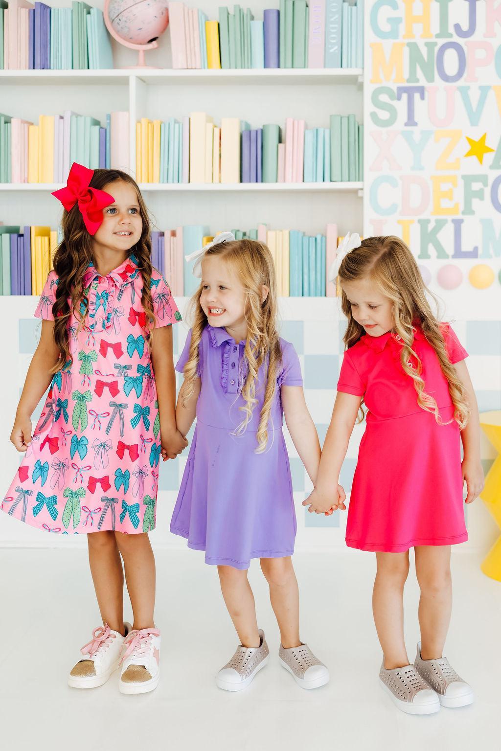 Hot Pink S/S Polo Dress by Mila & Rose ®