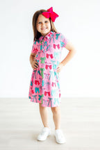 Pink Twirls & Ties S/S Polo Dress by Mila & Rose ®