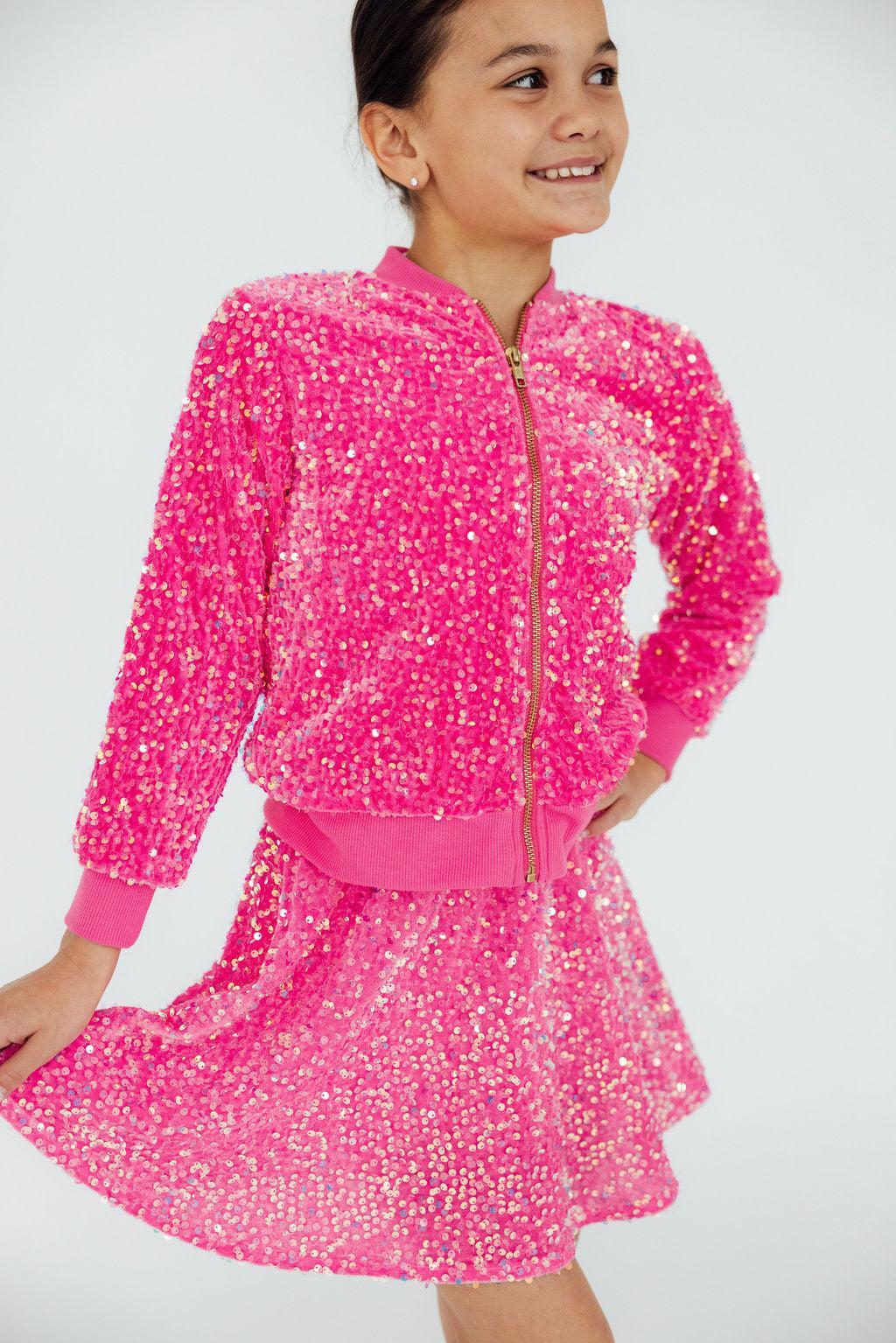 Pink Velvet Sequin Jacket by Mila & Rose ®