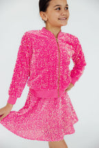 Pink Velvet Sequin Jacket by Mila & Rose ®
