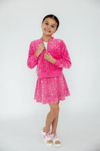 Pink Velvet Sequin Jacket by Mila & Rose ®