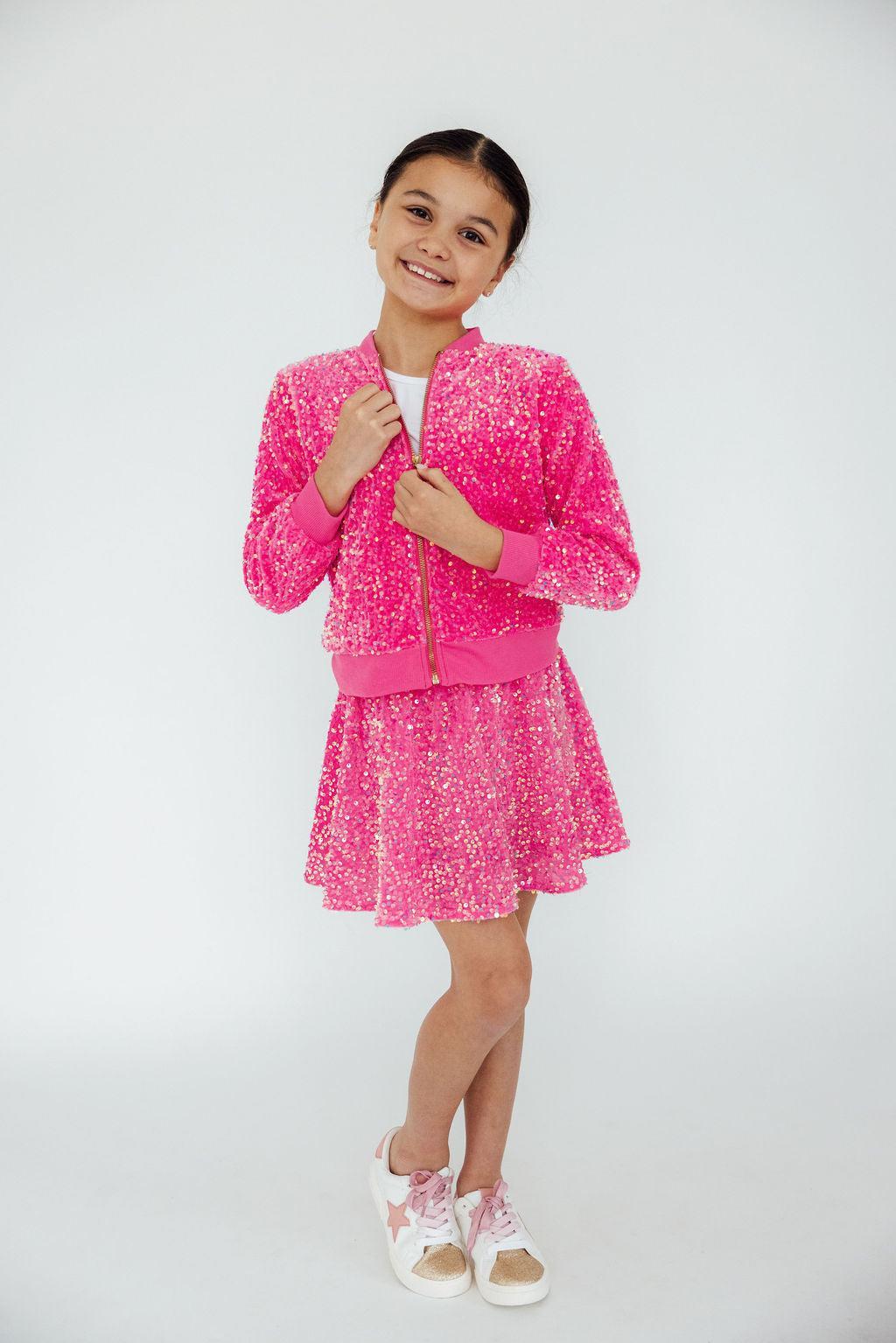 Pink Velvet Sequin Jacket by Mila & Rose ®