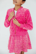 Pink Velvet Sequin Jacket by Mila & Rose ®