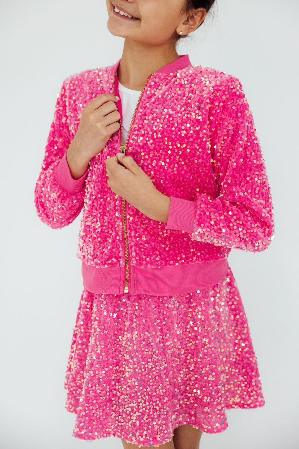 Pink Velvet Sequin Jacket by Mila & Rose ®