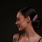 Elegant Pink Crystal Leaf Hair Comb Set by Bridal Port