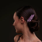 Elegant Pink Crystal Leaf Hair Comb Set by Bridal Port