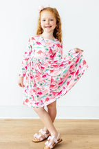 Pinkosaurus Rex L/S Pocket Twirl Dress by Mila & Rose ®
