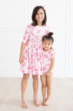Pirouette 3/4 Sleeve Pocket Twirl Dress by Mila & Rose ®