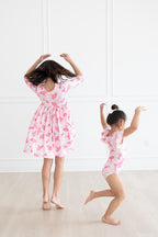 Pirouette 3/4 Sleeve Pocket Twirl Dress by Mila & Rose ®
